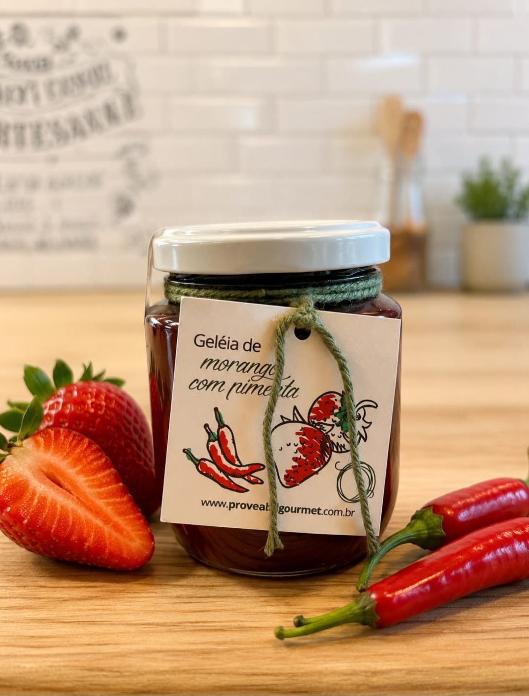 Geleia morango com pimenta