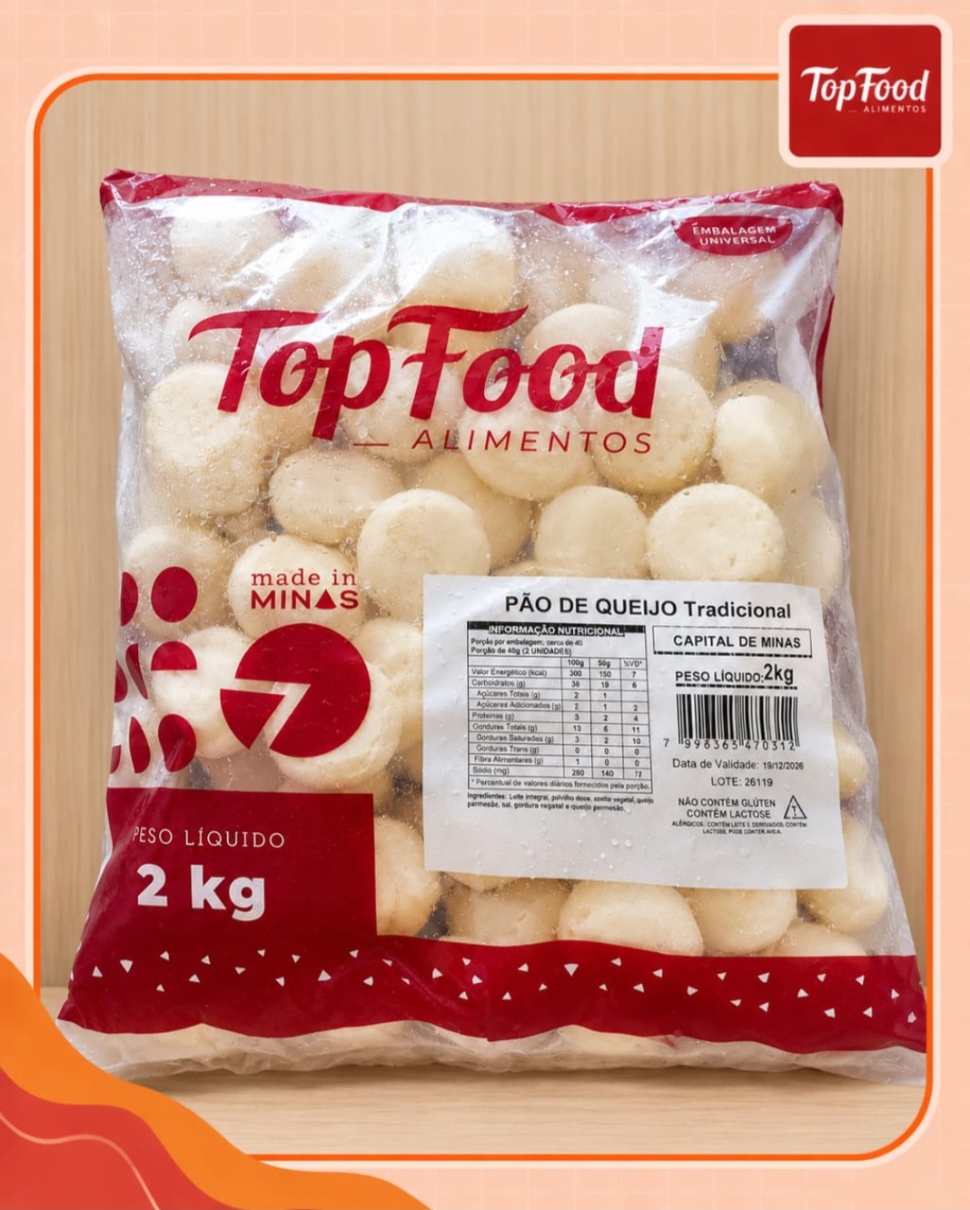 Pão de queijo PREMIUM 2kg